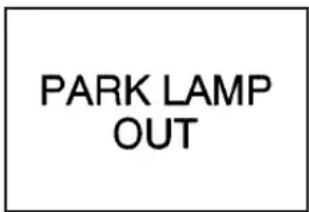 PARK LAMP OUT