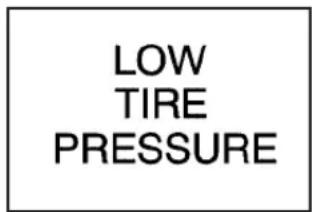 LOW TIRE PRESSURE