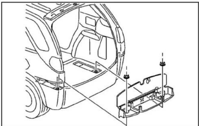 Buick Century (2005) - Reinstalling the Rear Convenience Center on Vehicles with the Third Row Stowable Seat - 1