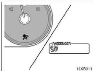C H PASSENGER AIR BAG OFF 13XB011