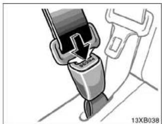 Mechanical device with a belt switch inserted into a seat (no text or symbols visible)