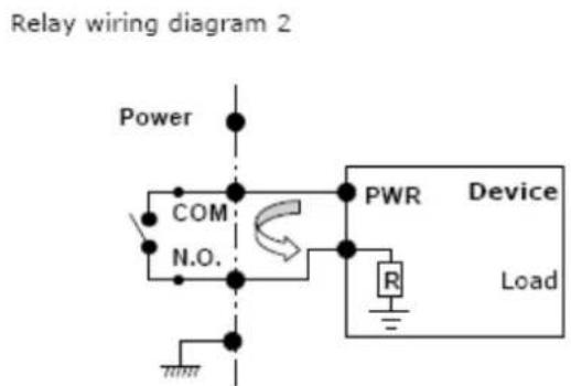Relay wiring diagram 2 Power COM N.O. PWR Device Load R