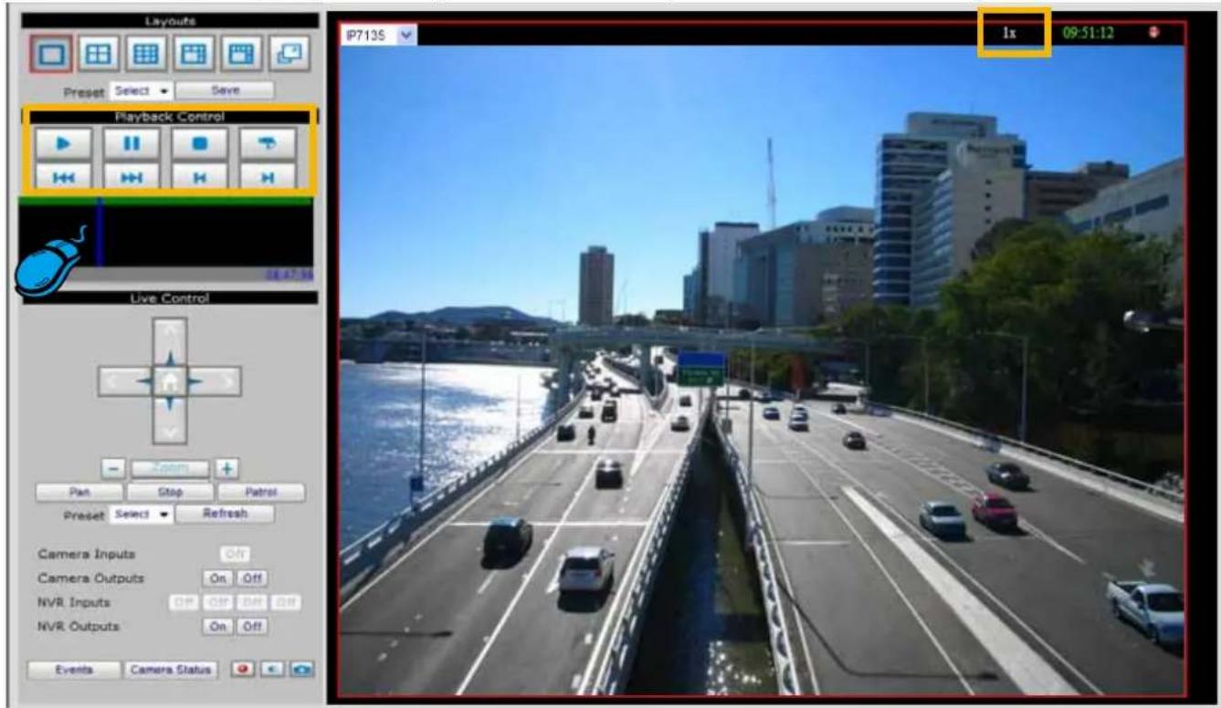 Layouts Preset Select Save Playback Control Live Control Zoom + Pan Stop Patrol Preset Select Refresh Camera Inputs Off Camera Outputs On Off NVR Inputs Off Off Off NVR Outputs On Off Events Camera Status