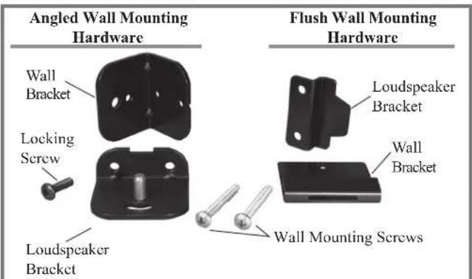 Angled Wall Mounting Hardware Wall Bracket Locking Screw Loudspeaker Bracket Flush Wall Mounting Hardware Loudspeaker Bracket Wall Bracket Wall Mounting Screws