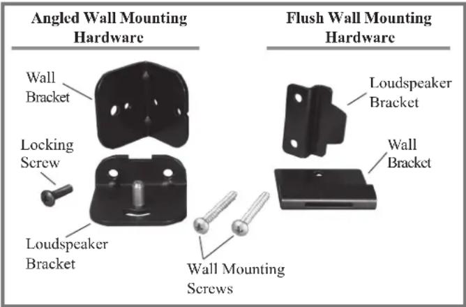 Angled Wall Mounting Hardware Wall Bracket Locking Screw Loudspeaker Bracket Wall Mounting Screws Flush Wall Mounting Hardware Loudspeaker Bracket Wall Bracket