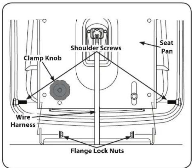 Clamp Knob Shoulder Screws Seat Pan Wire Harness Flange Lock Nuts