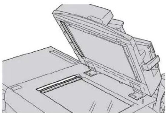 XEROX Color C75 Press - Cleaning the document cover and glass - 3