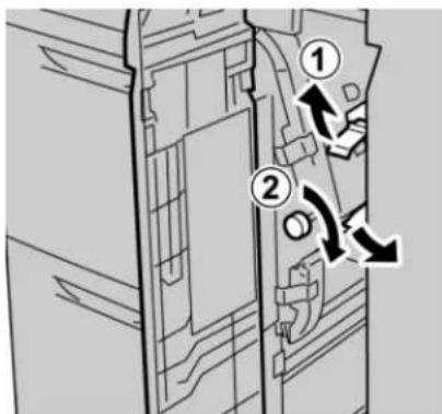 Technical diagram showing two labeled mechanical components with directional arrows indicating motion or movement.