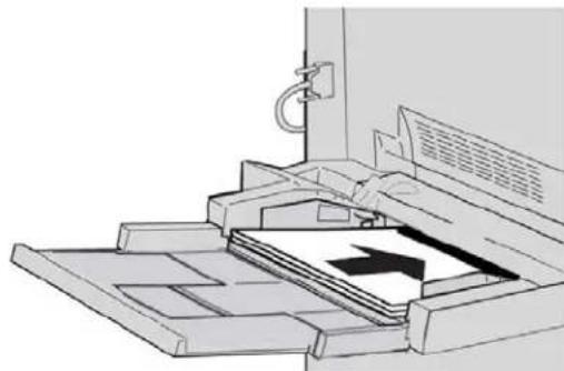 XEROX Color C75 Press - Loading transparencies in the Bypass tray (Tray 5) - 2