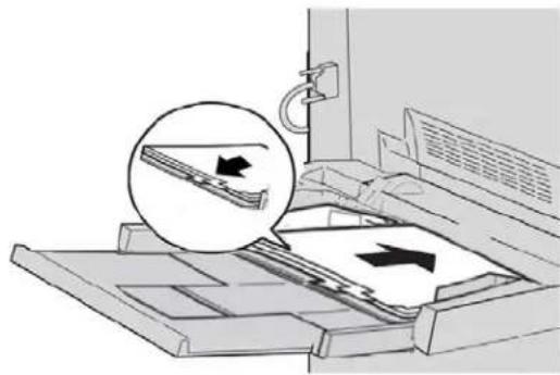 XEROX Color C75 Press - Loading tab stock in the Bypass tray (Tray 5) - 2