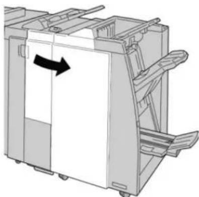 XEROX Color C75 Press - Replacing the Staple Waste Container on the finisher - 1