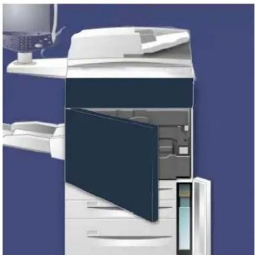 XEROX Color C75 Press - Replacing the toner waste bottle - 2