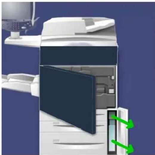 XEROX Color C75 Press - Replacing the toner waste bottle - 3