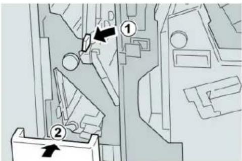 Technical diagram showing mechanical assembly with numbered components and directional arrows indicating movement or flow.