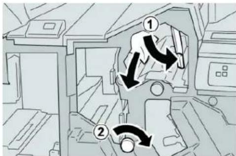 Diagram showing airflow or movement paths in a vehicle interior with numbered annotations