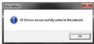 All Devices are successfully added to the network.