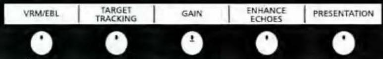 VRM/EBL | TARGET TRACKING | GAIN | ENHANCE ECHOES | PRESENTATION