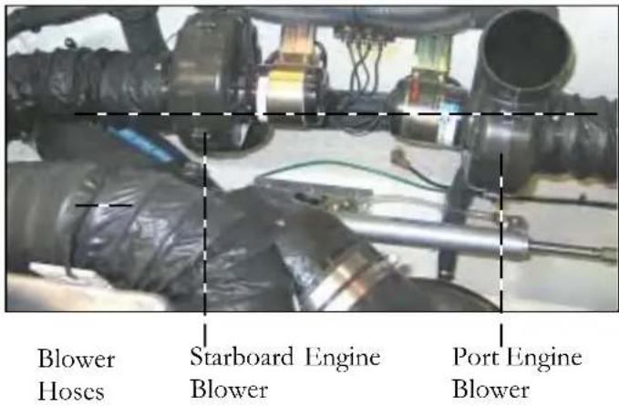 Blower Hoses Starboard Engine Blower Port Engine Blower