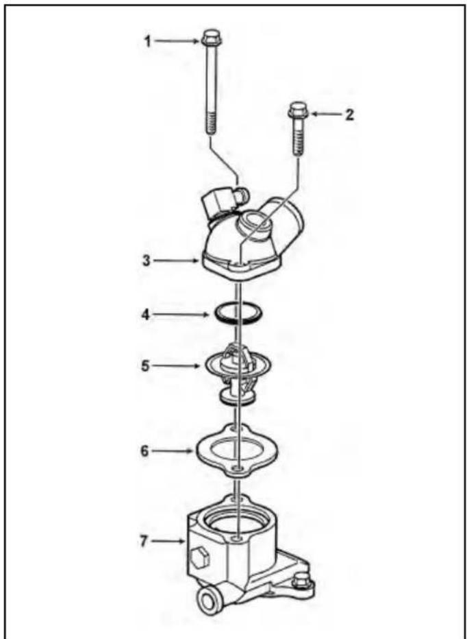 Exploded view diagram of a mechanical assembly with numbered parts for identification