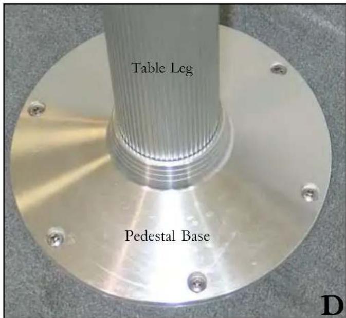Table Leg Pedestal Base D