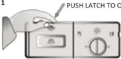 1 PUSH LATCH TO O
