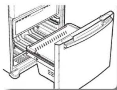 SAMSUNG RF20HFENBBC - Reassembling the freezer door (DRAWER TYPE - RF18,RF20) - 4