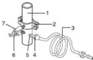 Technical diagram of a mechanical assembly with numbered components