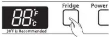 88°F 88°C 38°F is Recommended Fridge Power