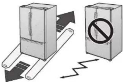 Diagram illustrating a device with a prohibition symbol, showing airflow and shock wave interactions.