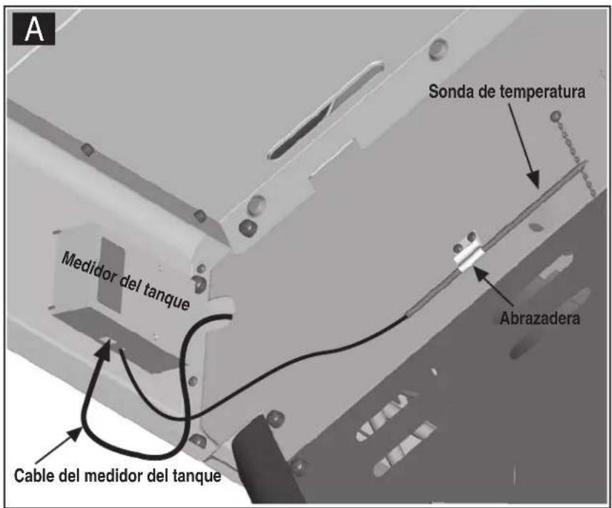 A Medidor del tanque Sonda de temperatura Abrazadera Cable del medidor del tanque