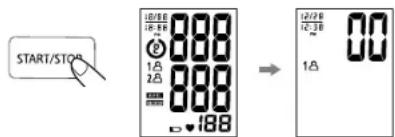 START/STOP 888 1点 2点 888 ↓188 → 12/06 12/08 1点 00