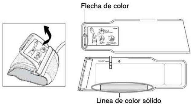 Flecha de color Línea de color sólido