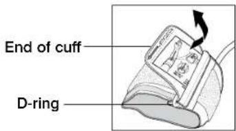 End of cuff D-ring