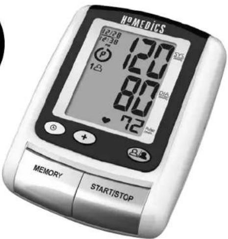 HOMEDICS 12/28 12:38 120 124 90 72 SYS VOLI MEMORY START/STOP