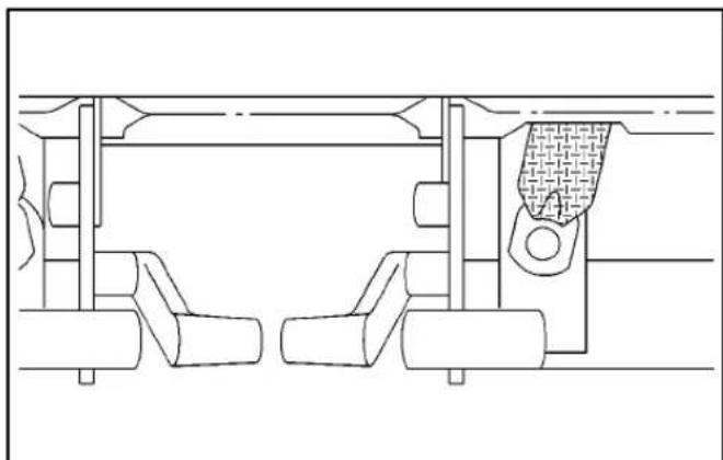 Technical line drawing of a mechanical assembly with no visible text or symbols