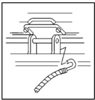 Simple line drawing of a car under load with a tool nearby (no text or symbols)
