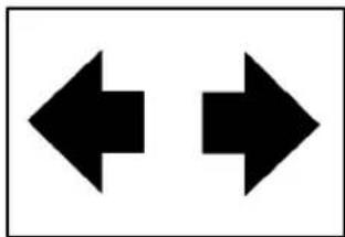 Two black arrows pointing in opposite directions on a white background (no text or symbols)