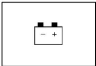 Simple electrical component symbol with battery terminals (no text or labels)