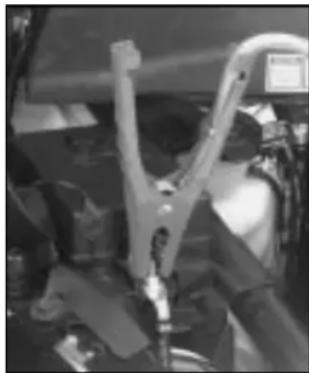 Interior view of a vehicle cockpit with visible structural components (no text or symbols)