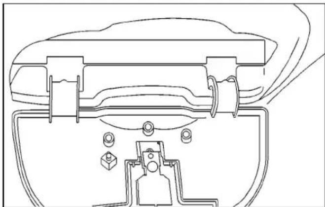 Technical line drawing of a mechanical assembly with no visible text or symbols