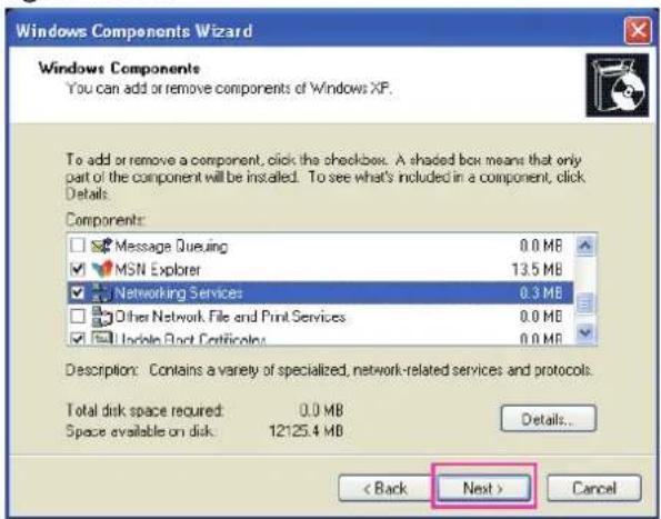 Windows Components Wizard Windows Components You can add or remove components of Windows XP. To add or remove a component, click the checkbox. A shaded box means that only part of the component will be installed. To see what's included in a component, click Details. Components: Message Queuing 0.0 M…