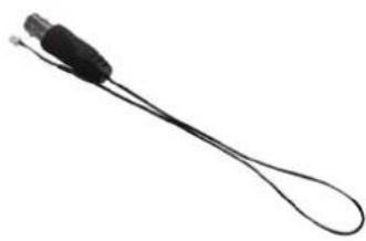 Close-up of a black handheld electronic device with a loop handle (no visible text or symbols)