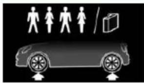 Silhouette of a car with four human figures above and a briefcase on the side, no text or symbols present.