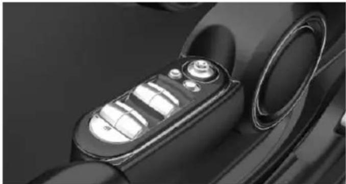 Close-up of a car air vent and rearview mirror (no text or symbols visible)