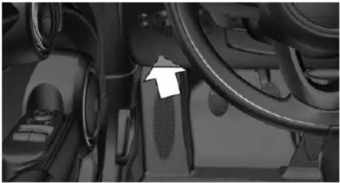 Interior view of a car dashboard with steering wheel and dashboard (no visible text or symbols)