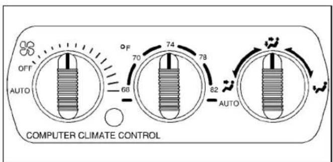 OFF AUTO COMPUTER CLIMATE CONTROL 68 70 74 78 82 AUTO