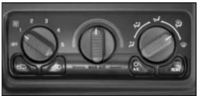 Buick Lesabre (2001) - Heater and Air Conditioning Comfort Controls (If Equipped) - 1