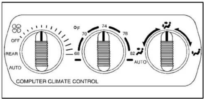 OFF REAR AUTO COMPUTER CLIMATE CONTROL 68 70 74 78 82 AUTO