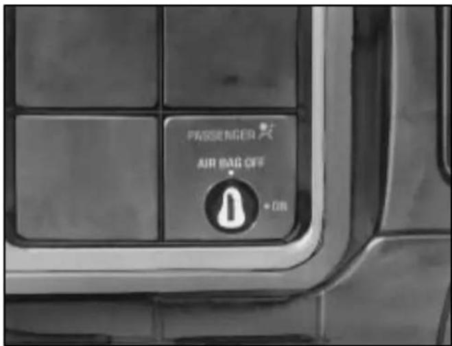 PASSENGER AIR BAG OFF + OR