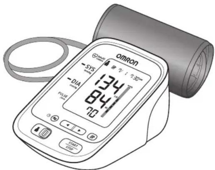 omron SYS -DIA PULSE 70 134 84 START STOP